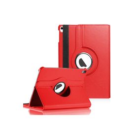 Microsonic iPad Pro 360 Dönerli Stand Deri Kırmızı Kılıf