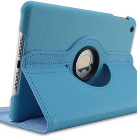 Microsonic iPad Pro 9.7 2017 360 Dönerli Stand Deri Mavi Kılıf