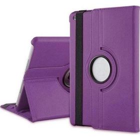 Microsonic iPad Pro 9.7 2017 360 Dönerli Stand Deri Mor Kılıf