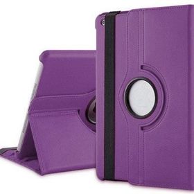 Microsonic iPad Pro 9.7 2017 360 Dönerli Stand Deri Mor Kılıf