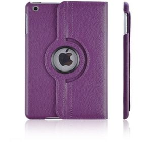 Microsonic iPad Pro 9.7 2017 360 Dönerli Stand Deri Mor Kılıf
