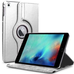 Microsonic iPad Pro 9.7 360 Dönerli Stand Deri Gümüş Kılıf