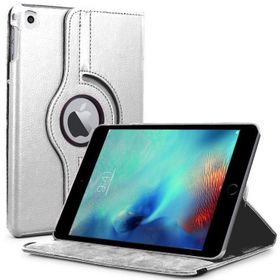 Microsonic iPad Pro 9.7 360 Dönerli Stand Deri Gümüş Kılıf