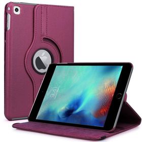 Microsonic iPad Pro 9.7 360 Dönerli Stand Deri Mor Kılıf