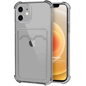 Microsonic iPhone 12 Card Slot Shock Mor Cep Telefonu Kılıfı
