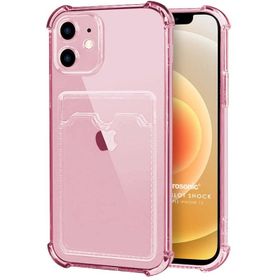 Microsonic iPhone 12 Card Slot Shock Mor Cep Telefonu Kılıfı