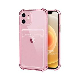 Microsonic iPhone 12 Card Slot Shock Mor Cep Telefonu Kılıfı