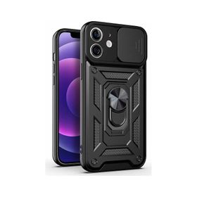Microsonic iPhone 12 Impact Resistant Kırmızı Siyah Cep Telefonu Kılıfı