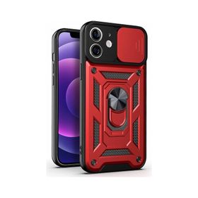 Microsonic iPhone 12 Impact Resistant Kırmızı Siyah Cep Telefonu Kılıfı