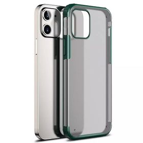 Microsonic iPhone 12 Mini Frosted Frame Yeşil Cep Telefonu Kılıfı