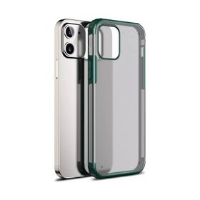 Microsonic iPhone 12 Mini Frosted Frame Yeşil Cep Telefonu Kılıfı