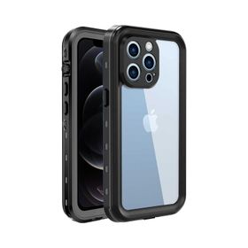 Microsonic iPhone 12 Pro Waterproof 360 Full Body Protective Mavi Cep Telefonu Kılıfı