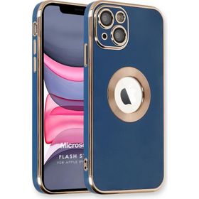 Microsonic iPhone 13 Flash Stamp Mavi Cep Telefonu Kılıfı