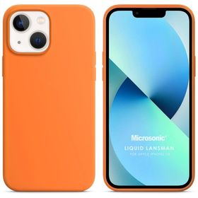 Microsonic iPhone 13 Liquid Lansman Silikon Kahverengi Cep Telefonu Kılıfı