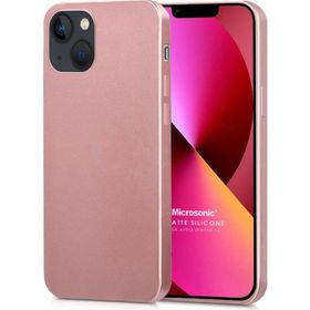 Microsonic iPhone 13 Matte Silikon Lacivert Cep Telefonu Kılıfı