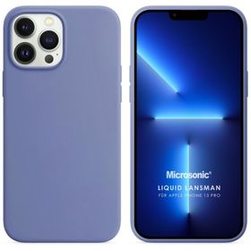 Microsonic iPhone 13 Pro Liquid Lansman Silikon Pembe Cep Telefonu Kılıfı