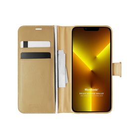 Microsonic iPhone 13 Pro Max Delux Leather Wallet Kırmızı Cep Telefonu Kılıfı