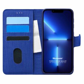 Microsonic iPhone 13 Pro Max Fabric Book Wallet Kırmızı Cep Telefonu Kılıfı