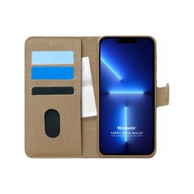 Microsonic iPhone 13 Pro Max Fabric Book Wallet Kırmızı Cep Telefonu Kılıfı