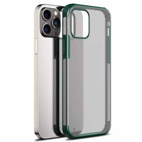 Microsonic iPhone 13 Pro Max Frosted Frame Gri Cep Telefonu Kılıfı