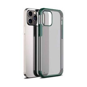 Microsonic iPhone 13 Pro Max Frosted Frame Gri Cep Telefonu Kılıfı