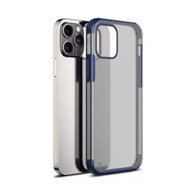 Microsonic iPhone 13 Pro Max Frosted Frame Gri Cep Telefonu Kılıfı