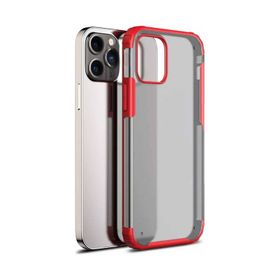 Microsonic iPhone 13 Pro Max Frosted Frame Gri Cep Telefonu Kılıfı