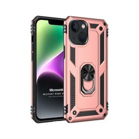 Microsonic iPhone 14 Military Ring Holder Kırmızı Cep Telefonu Kılıfı