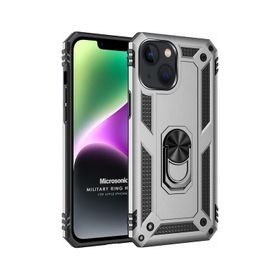 Microsonic iPhone 14 Military Ring Holder Kırmızı Cep Telefonu Kılıfı