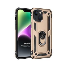 Microsonic iPhone 14 Military Ring Holder Kırmızı Cep Telefonu Kılıfı