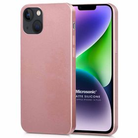 Microsonic iPhone 14 Plus Matte Silikon Rose Gold Cep Telefonu Kılıfı