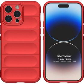 Microsonic iPhone 14 Pro Max Oslo Prime Kırmızı Cep Telefonu Kılıfı