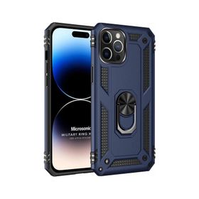 Microsonic iPhone 14 Pro Military Ring Holder Kırmızı Cep Telefonu Kılıfı