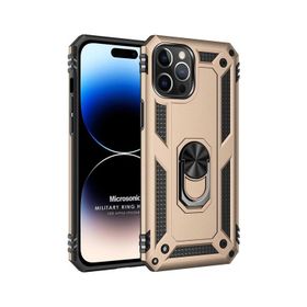 Microsonic iPhone 14 Pro Military Ring Holder Kırmızı Cep Telefonu Kılıfı