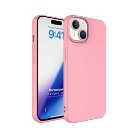 Microsonic iPhone 15 Kılıf Groovy Soft Derin Pembe Cep Telefonu Kılıfı