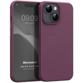 Microsonic iPhone 15 Matte Silikon Lacivert Cep Telefonu Kılıfı
