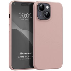 Microsonic iPhone 15 Matte Silikon Lacivert Cep Telefonu Kılıfı