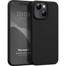 Microsonic iPhone 15 Matte Silikon Lacivert Cep Telefonu Kılıfı