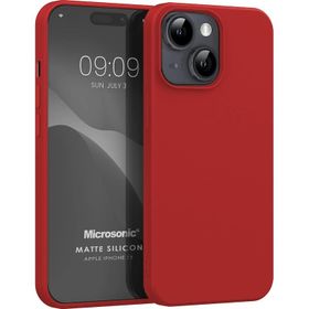 Microsonic iPhone 15 Matte Silikon Lacivert Cep Telefonu Kılıfı