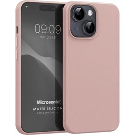 Microsonic iPhone 15 Matte Silikon Lacivert Cep Telefonu Kılıfı