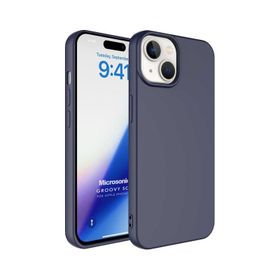 Microsonic iPhone 15 Plus Groovy Soft Derin Mor Cep Telefonu Kılıfı
