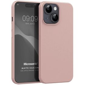 Microsonic iPhone 15 Plus Matte Silikon Siyah Cep Telefonu Kılıfı
