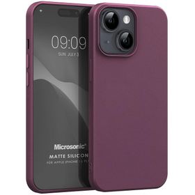 Microsonic iPhone 15 Plus Matte Silikon Siyah Cep Telefonu Kılıfı