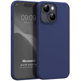 Microsonic iPhone 15 Plus Matte Silikon Siyah Cep Telefonu Kılıfı