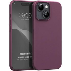 Microsonic iPhone 15 Plus Matte Silikon Siyah Cep Telefonu Kılıfı