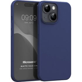 Microsonic iPhone 15 Plus Matte Silikon Siyah Cep Telefonu Kılıfı