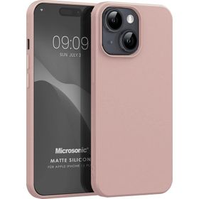 Microsonic iPhone 15 Plus Matte Silikon Siyah Cep Telefonu Kılıfı