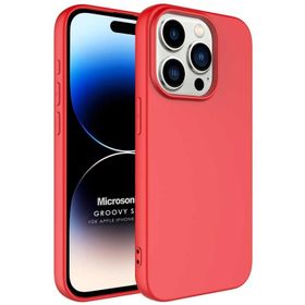 Microsonic iPhone 15 Pro Groovy Soft Derin Mor Cep Telefonu Kılıfı