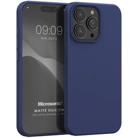 Microsonic iPhone 15 Pro Matte Silikon Siyah Cep Telefonu Kılıfı