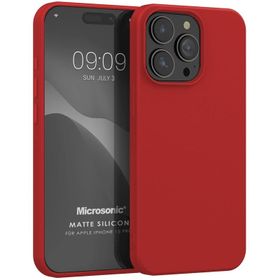 Microsonic iPhone 15 Pro Matte Silikon Siyah Cep Telefonu Kılıfı